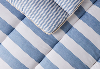 Night Lark Coverless Duvet King, Herringbone Stripe