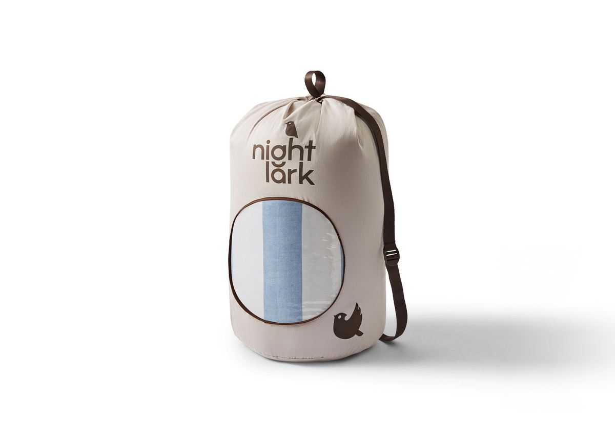 Night Lark Coverless Duvet King, Herringbone Stripe