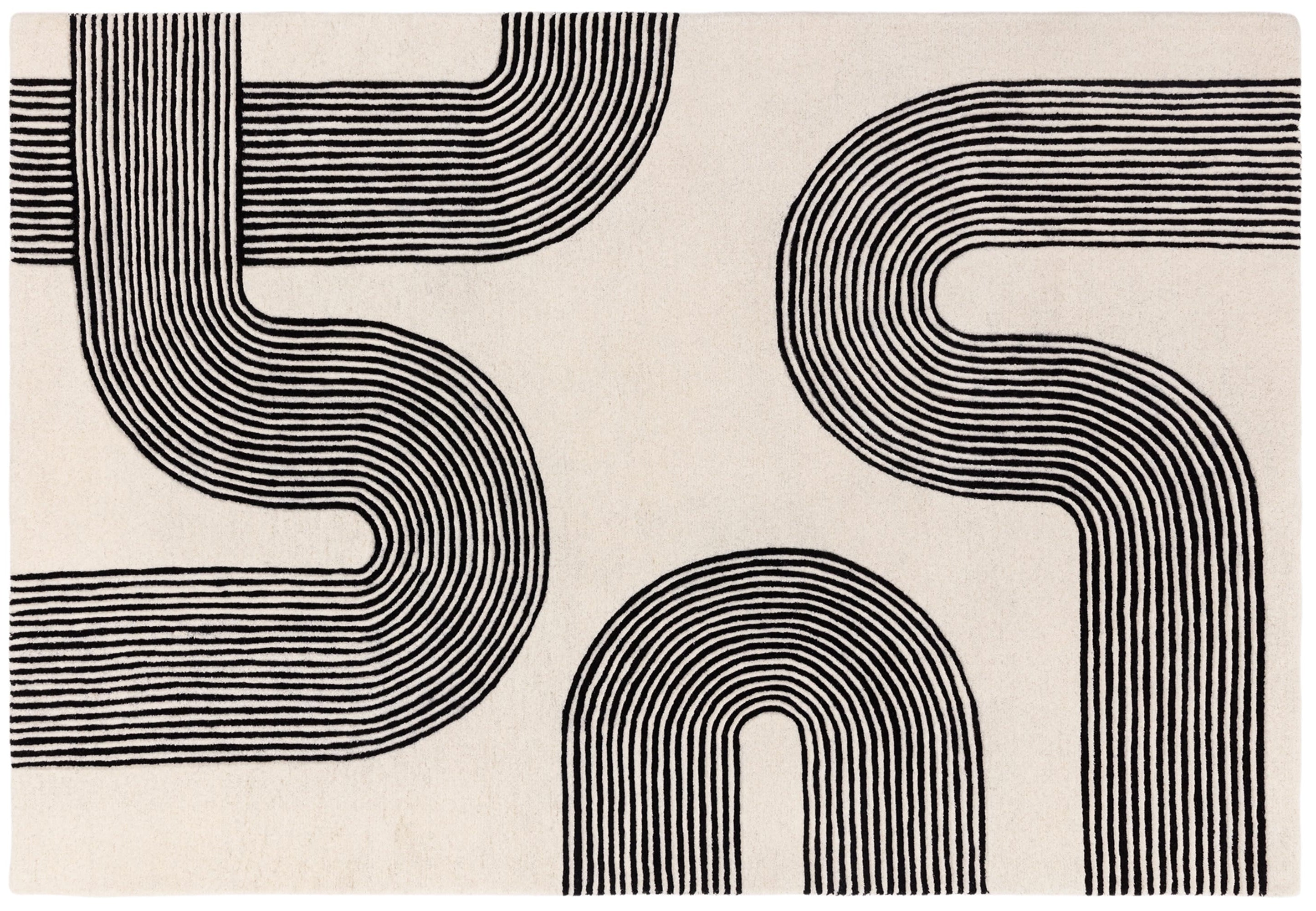 Matrix Rug Arches Black | Patterned Rugs | Area Rugs | Swyft