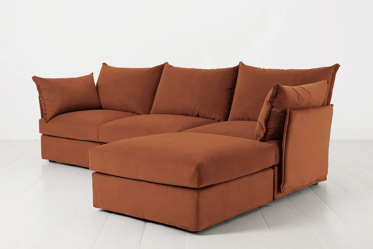 Model 06 3-Seater Right Chaise Sofa, Umber