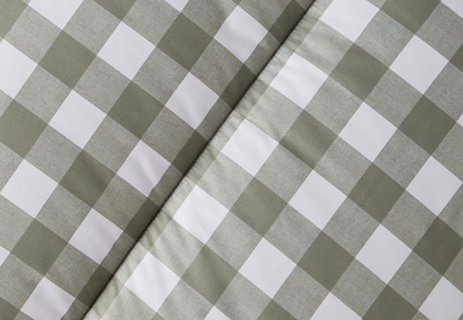 Night Lark Coverless Duvet Single, Olive Gingham