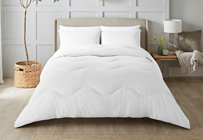 Night Lark Coverless Duvet Double, White Seersucker