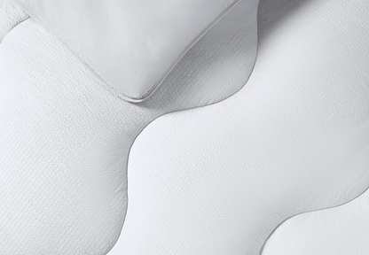Night Lark Coverless Duvet Single, White Seersucker