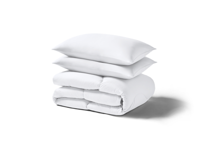 Night Lark Coverless Duvet Single, White Seersucker