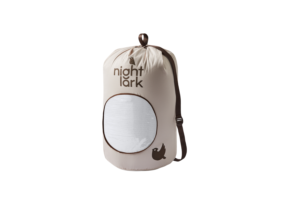 Night Lark Coverless Duvet Double, White Seersucker