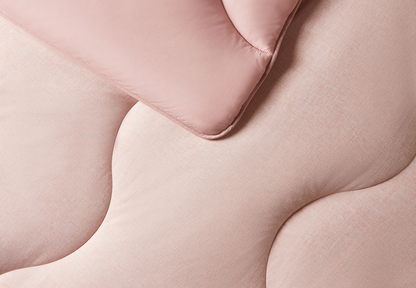 Night Lark Coverless Duvet Double, Soft Weave Dusky Rose