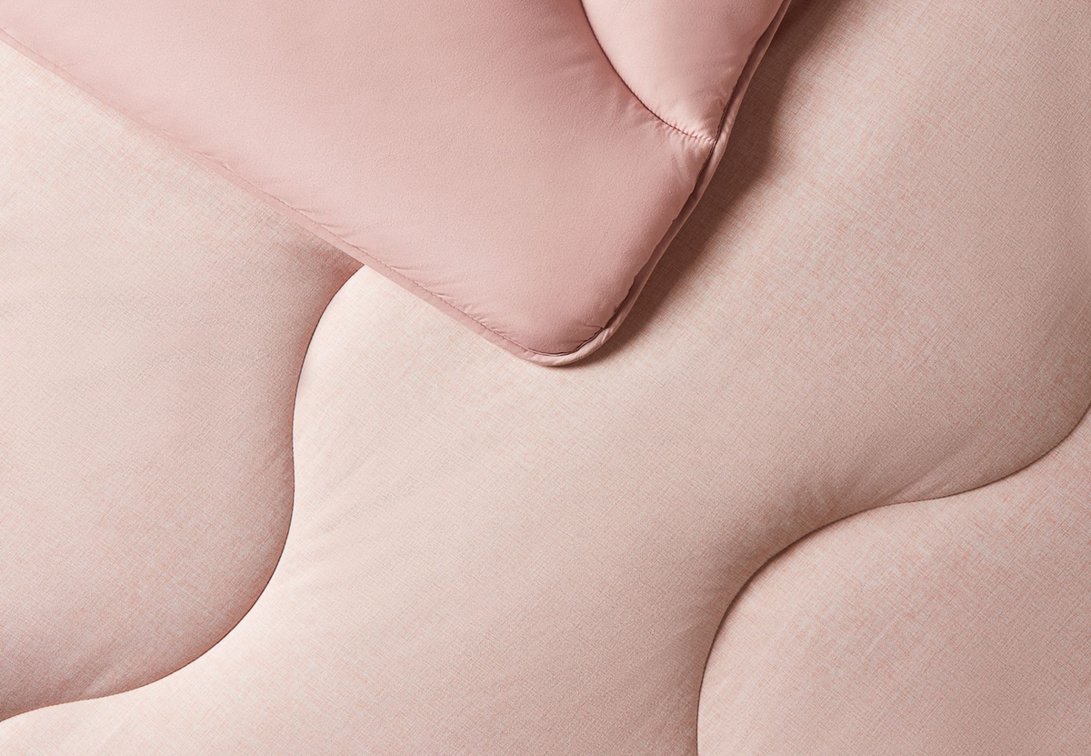 Night Lark Coverless Duvet King, Soft Weave Dusky Rose