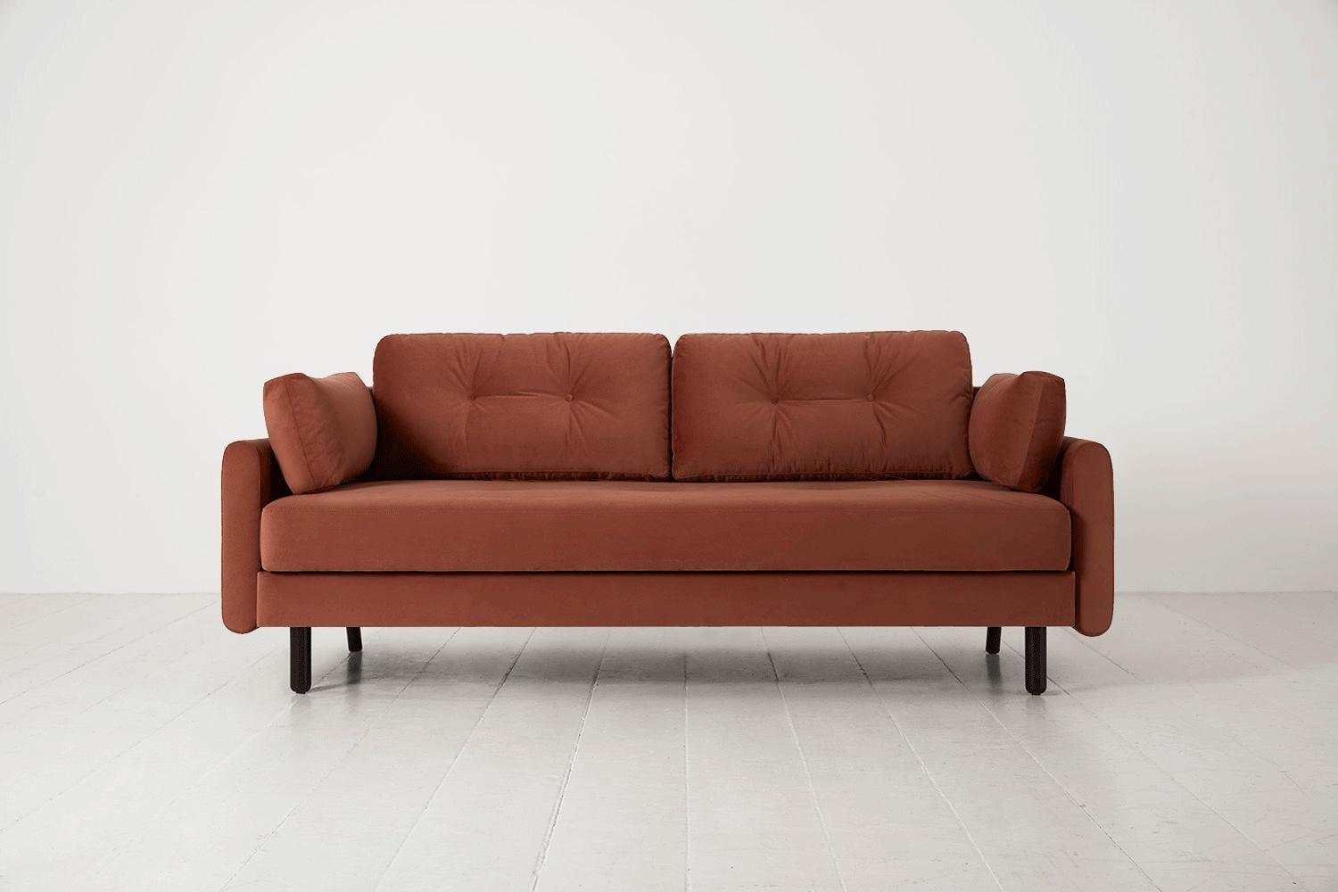 Made orange deals sofa bed