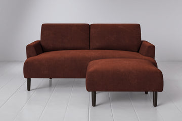 Burgundy Image 1 - Model 05 2 Seater Right Chaise in Burgundy Front View.png