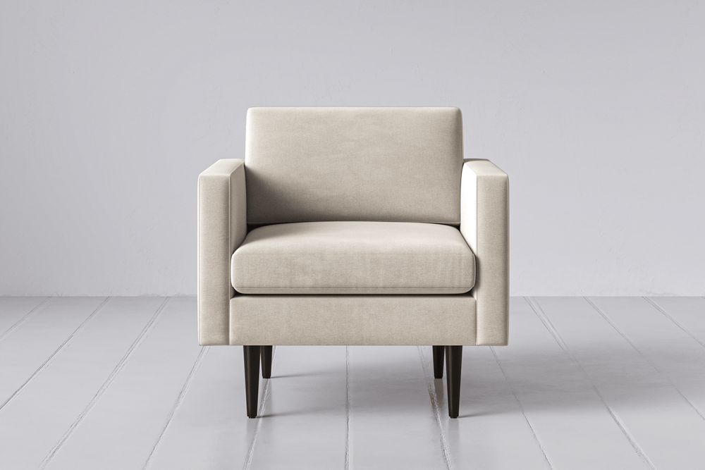 Chalk Image 1 - Model 01 Armchair in Chalk Front View