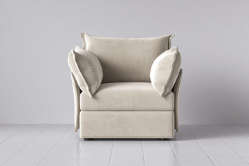 Chalk Image 1 - Model 06 Armchair in Chalk Front View