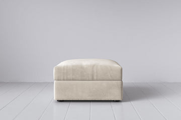 Chalk Image 1 - Model 06 Ottoman in Chalk Front View