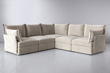 Chalk Image 2 - Model 06 Corner Sofa in Chalk Side Angle View.png