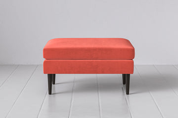 Coral Image 1 - Model 01 Ottoman in Coral Front View