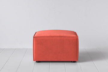 Coral Image 1 - Model 03 Ottoman in Coral Front View