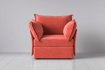 Coral Image 1 - Model 06 Armchair in Coral Front View
