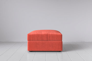 Coral Image 1 - Model 06 Ottoman in Coral Front View