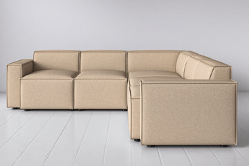 Ecru Image 1 - Model 03 Corner Sofa in Ecru Front View
