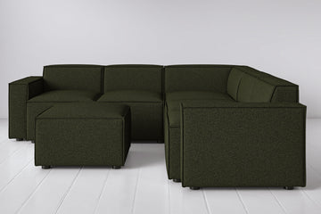 Fern Image 1 - Model 03 Corner Sofa with Ottoman in Fern Front View