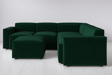 Forest Image 1 - Model 03 Corner Sofa with Ottoman in Forest Front View