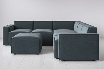Hydro Image 1 - Model 03 Corner Sofa with Ottoman in Hydro Front View