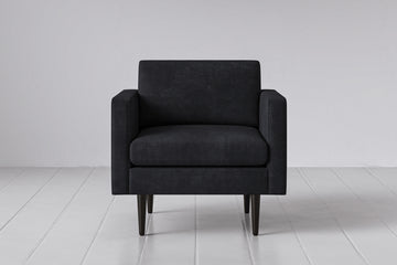 Ink Image 1 - Model 01 Armchair in Ink Front View