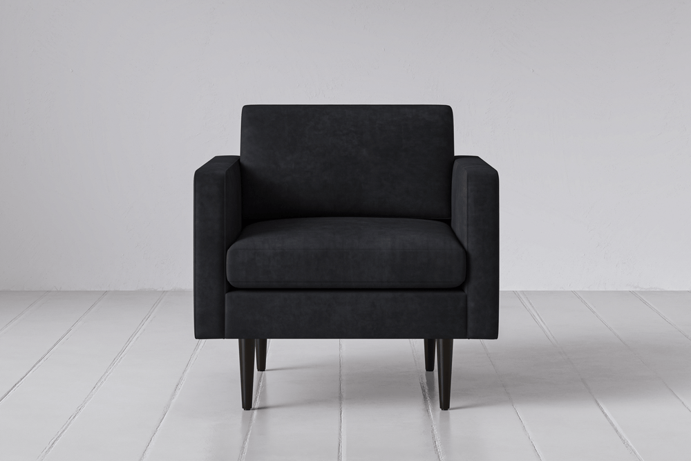 Ink Image 1 - Model 01 Armchair in Ink Front View