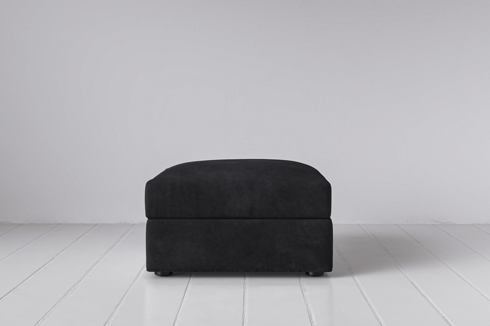 Ink Image 1 - Model 06 Ottoman in Ink Front View