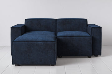 Navy Image 1 - Model 03 2 Seater Left Chaise in Navy Front View