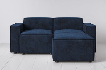 Navy Image 1 - Model 03 2 Seater Right Chaise in Navy Front View
