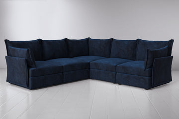 Navy Image 2 - Model 06 Corner Sofa in Navy Side Angle View.png