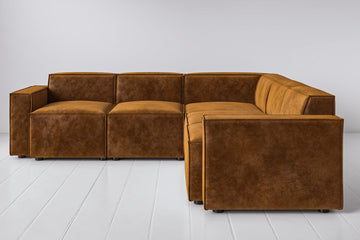 Ochre Image 1 - Model 03 Corner Sofa in Ochre Front View
