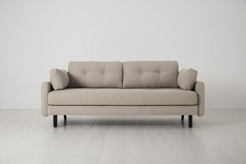 Pumice image 1 - Model 04 3 Seater in Pumice Linen Front View | Pumice