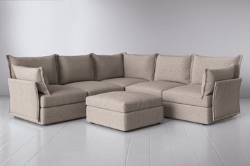 Sand Image 3 - Model 06 Corner Sofa in Sand Side Ottoman View.png