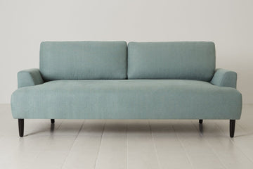 Turquoise Image 1 - Model 05 3 Seater in Turquoise Linen - Front View