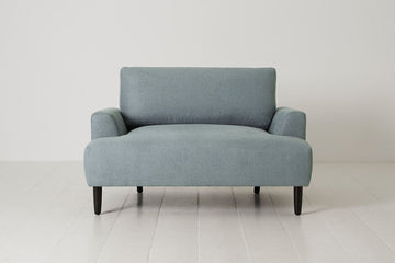 Seaglass image 1 - Model 05 Love Seat in Seaglass Linen Front View
