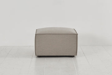 Pumice image 1 - Model 03 Ottoman in Pumice Linen Front View