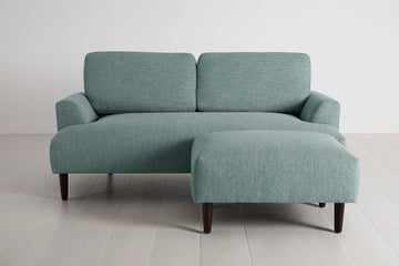 Turquoise Image 1 - Model 05 2 Seater Chaise in Turquoise Linen - Front View