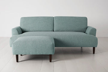 Turquoise Image 1 - Model 05 3 Seater Chaise in Turquoise Linen - Front View