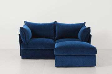 Navy Image 1 - Model 06 2 Seater Right Corner Sofa in Navy Front View