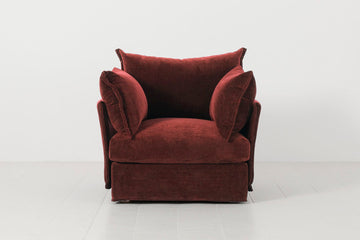Burgundy Image 1 - Model 06 Armchair in Burgundy Front View