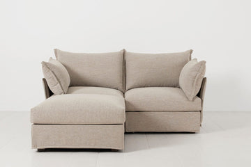 Pumice Image 1 - Model 06 2 Seater Left Corner Sofa in Pumice Front View