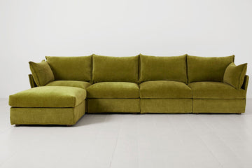 Moss Image 1 - Model 06 4 Seater Left Corner Sofa in Moss Front View