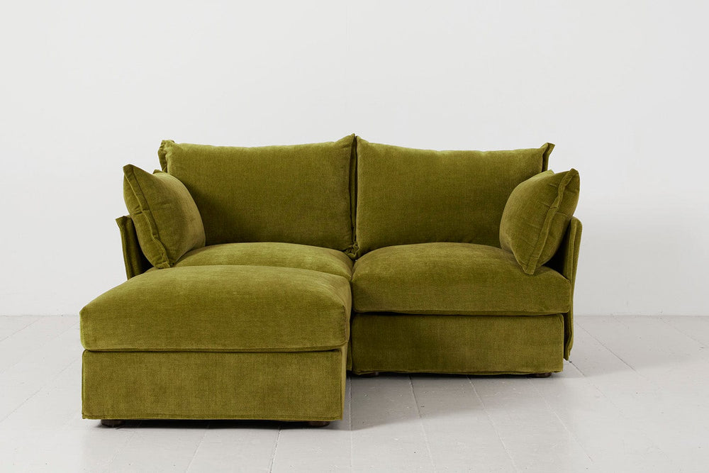 Moss Image 1 - Model 06 2 Seater Left Corner Sofa in Moss Front View