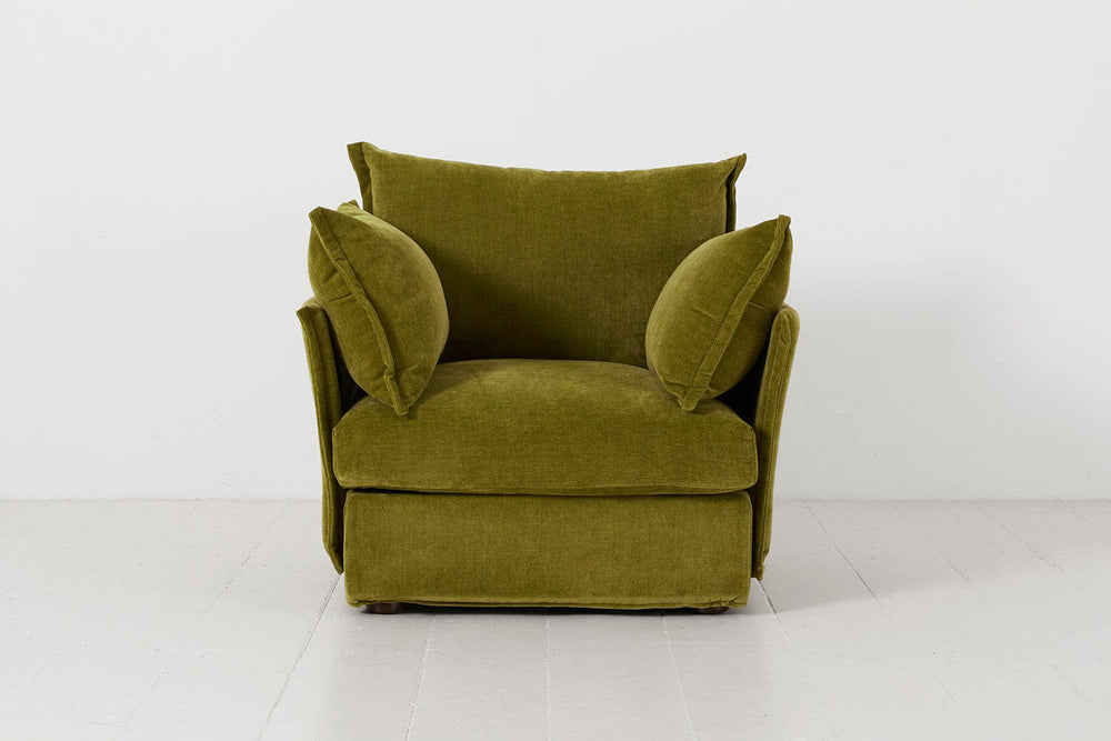 Moss Image 1 - Model 06 Armchair in Moss Front View