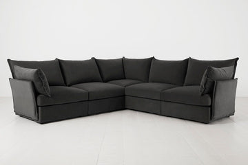 Charcoal Image 1 - Model 06 Corner Sofa in Charcoal Front View