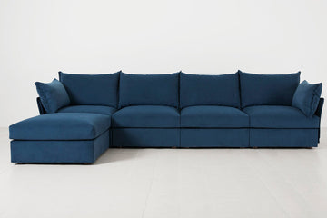 Teal Image 1 - Model 06 4 Seater Left Corner Sofa in Teal Front View
