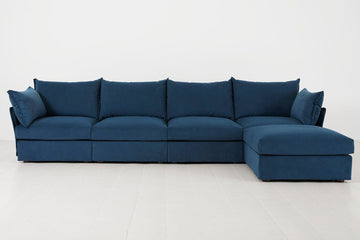 Teal Image 1 - Model 06 4 Seater Right Corner Sofa in Teal Front View