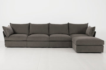 Elephant Image 1 - Model 06 4 Seater Right Corner Sofa in Elephant Front View