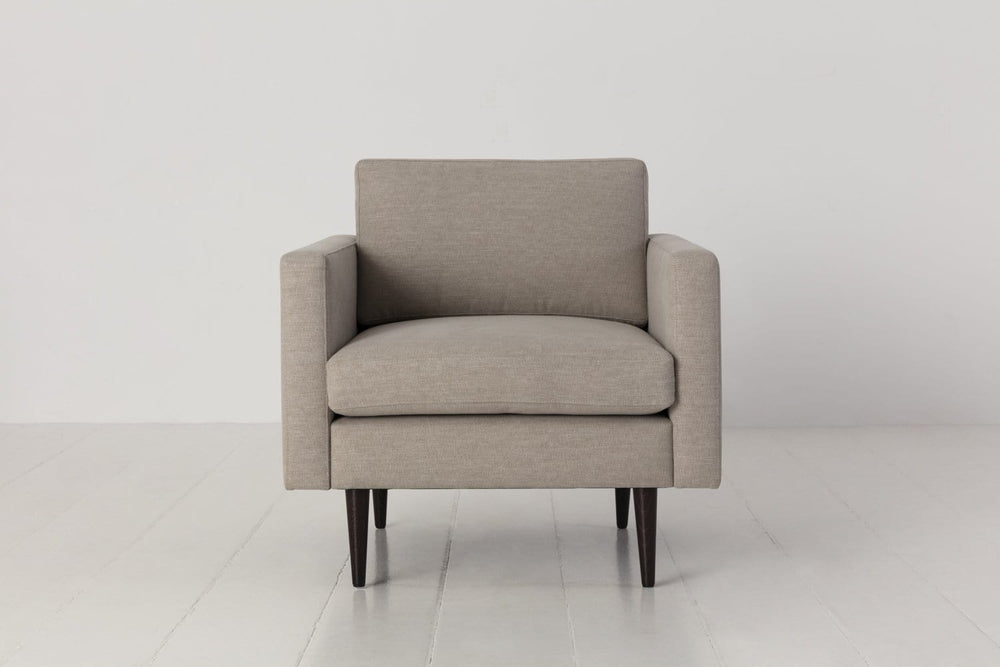 Pumice image 1 - Model 01 Armchair in Pumice Linen Front View